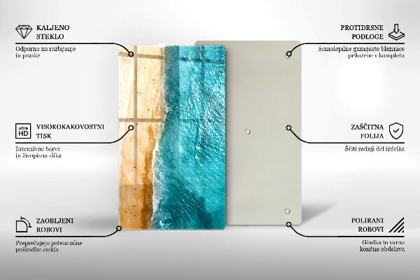 Glasskärbräda Stranden och havet