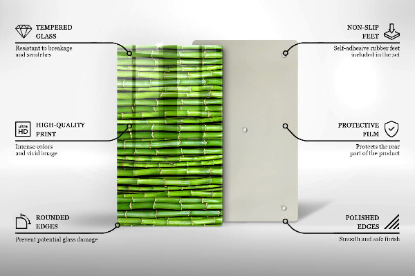 Glasskärbräda Natur bambu