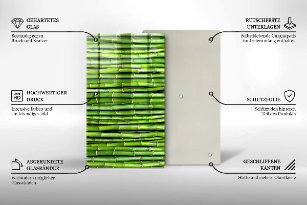 Glasskärbräda Natur bambu