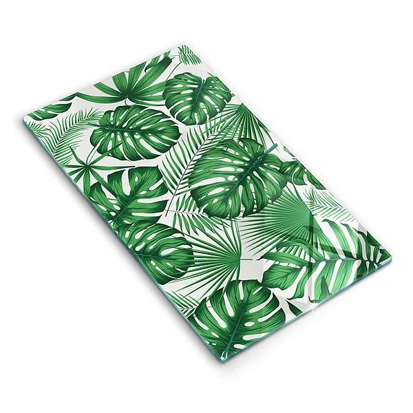 Glasskärbräda med Monstera-motiv