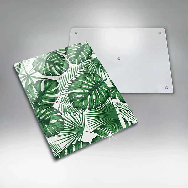 Glasskärbräda med Monstera-motiv
