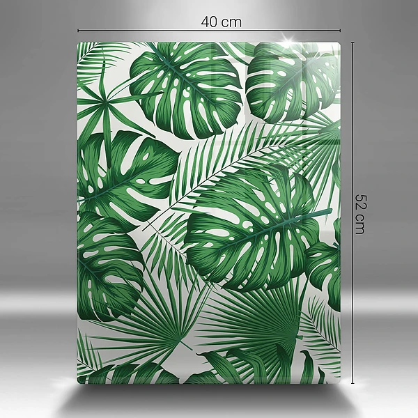 Glasskärbräda med Monstera-motiv
