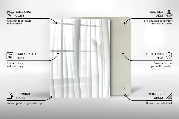 Glasskärbräda Monstera lämnar