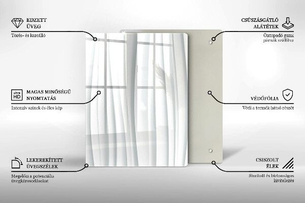 Glasskärbräda Monstera lämnar