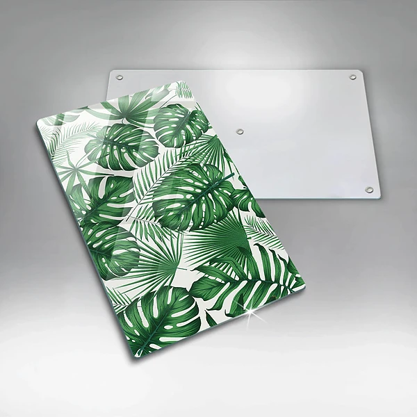 Glasskärbräda med Monstera-motiv