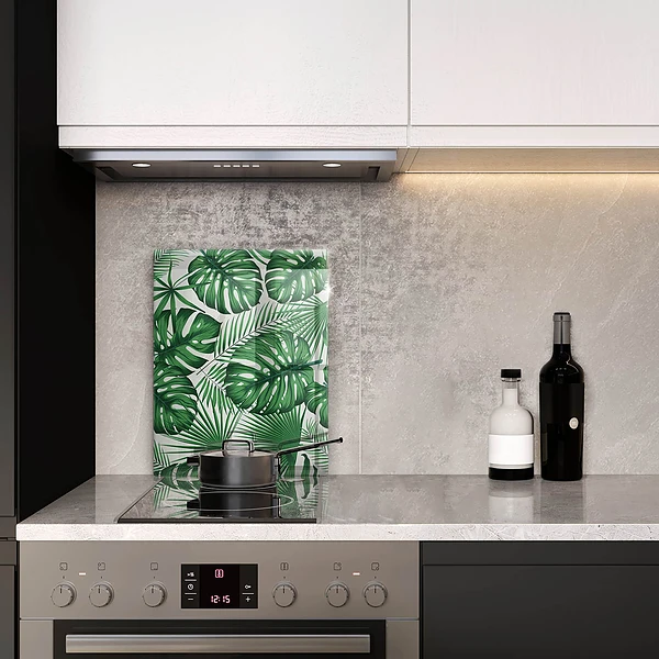 Glasskärbräda med Monstera-motiv