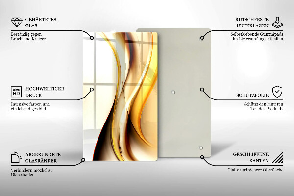 Glasskärbräda Abstrakta röklinjer