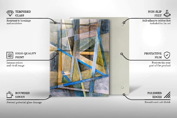 Glasskärbräda Abstrakta röklinjer