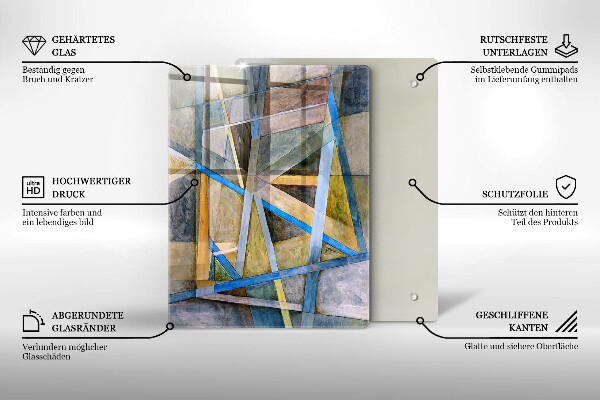 Glasskärbräda Abstrakta röklinjer