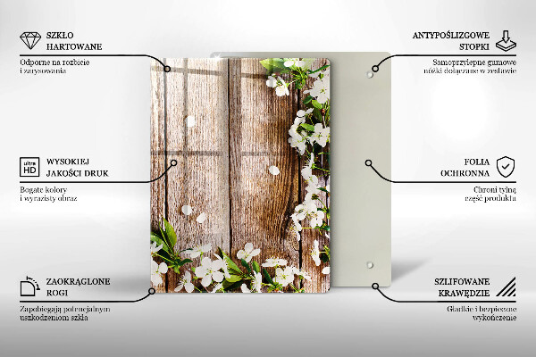 Glasskärbräda Solrosor på brädor
