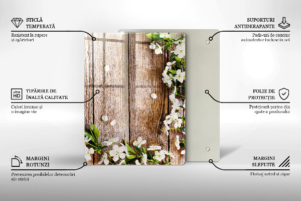 Glasskärbräda Solrosor på brädor