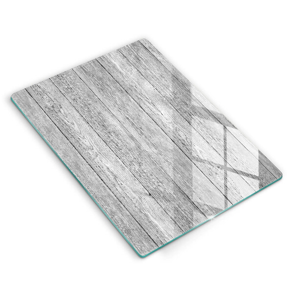 Glasskärbräda med motiv av gamla träbrädor