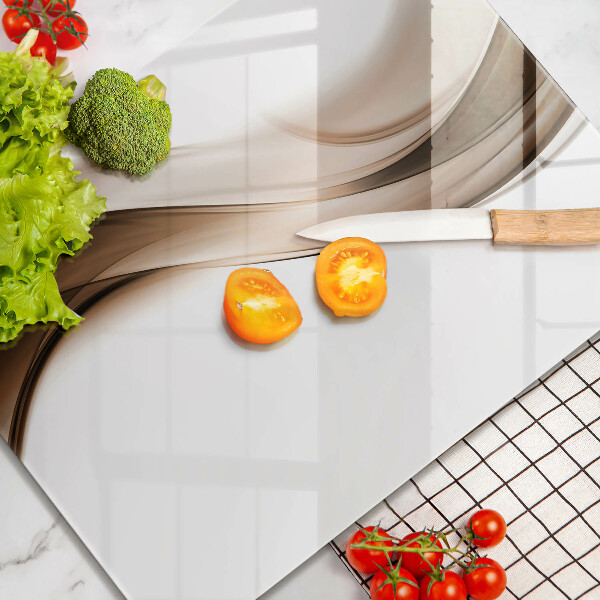 Glasskärbräda Abstrakta bruna linjer