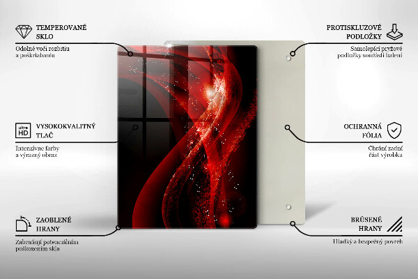 Glasskärbräda Abstrakta bruna linjer