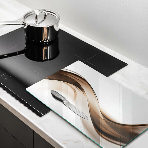 Glasskärbräda Abstrakta bruna linjer