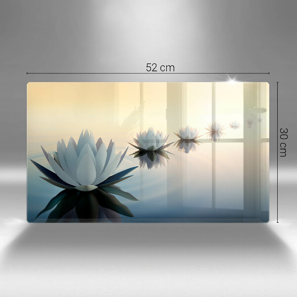 Skärbräda i härdat glas Näckrosblommor