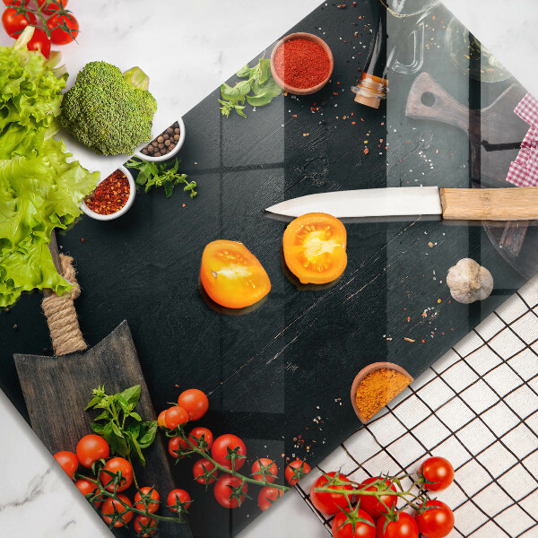 Skärbräda i härdat glas Körsbärstomater