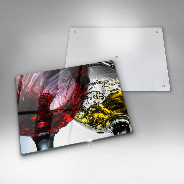 Skärbräda i härdat glas Glas vin