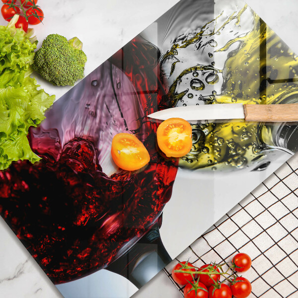 Skärbräda i härdat glas Glas vin