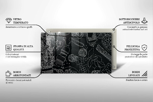 Skärbräda i härdat glas Kökstillbehör