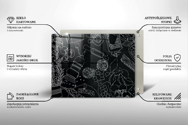 Skärbräda i härdat glas Kökstillbehör