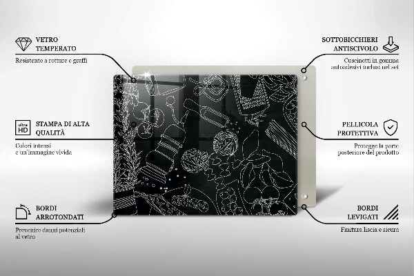Skärbräda i härdat glas Kökstillbehör