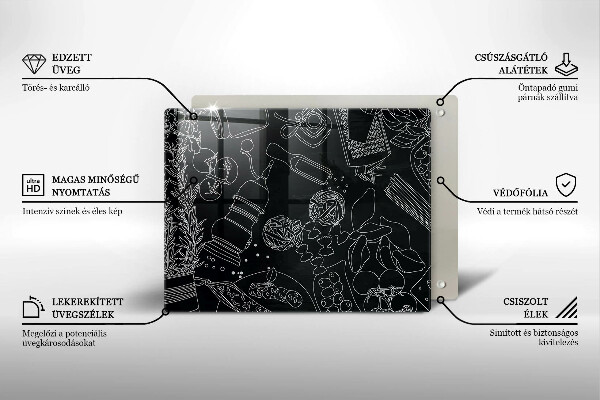 Skärbräda i härdat glas Kökstillbehör