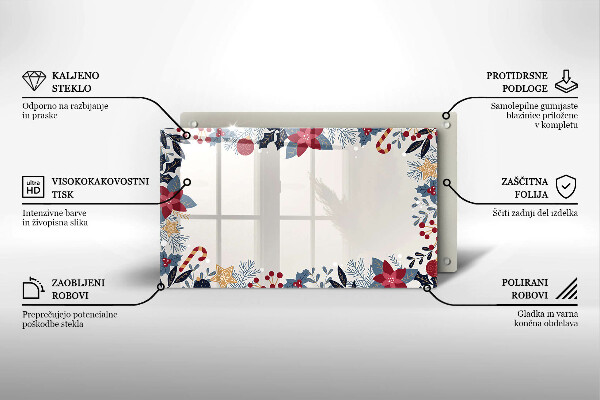 Skärbräda i härdat glas Juldekorationer