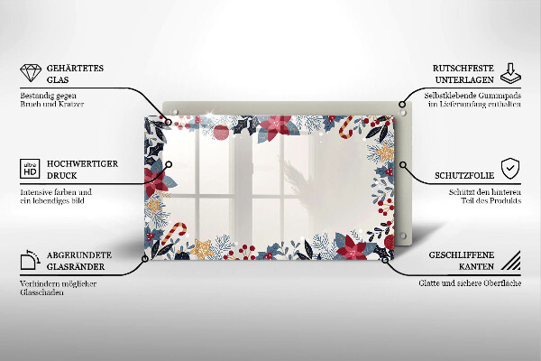 Skärbräda i härdat glas Juldekorationer