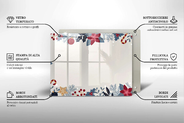 Skärbräda i härdat glas Juldekorationer