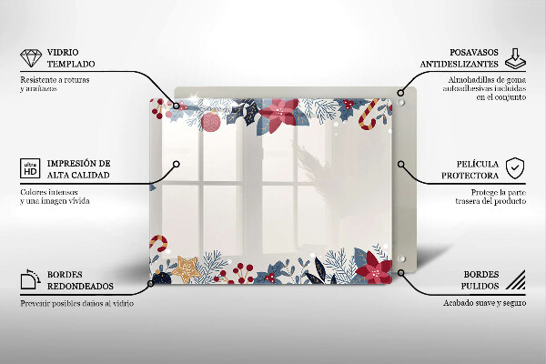 Skärbräda i härdat glas Juldekorationer