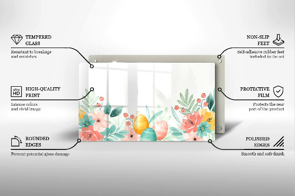 Skärbräda i härdat glas påskägg