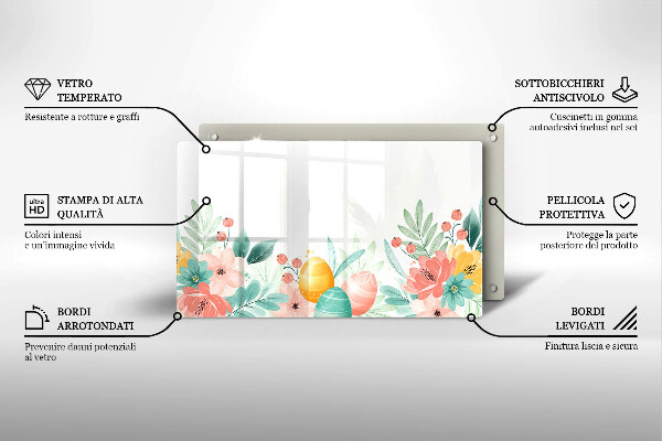 Skärbräda i härdat glas påskägg