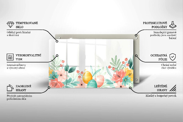 Skärbräda i härdat glas påskägg