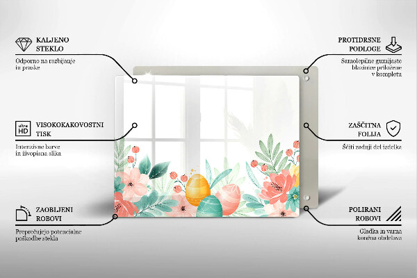 Skärbräda i härdat glas påskägg