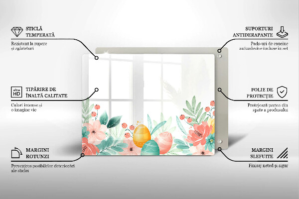 Skärbräda i härdat glas påskägg