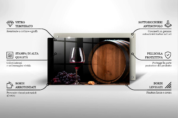 Skärbräda i härdat glas Vinfatsglas
