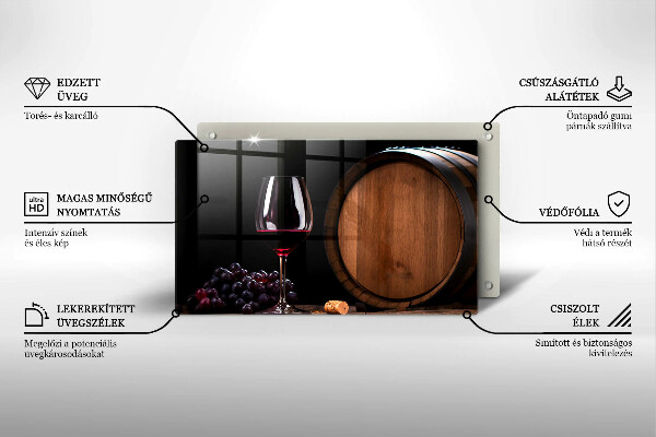 Skärbräda i härdat glas Vinfatsglas