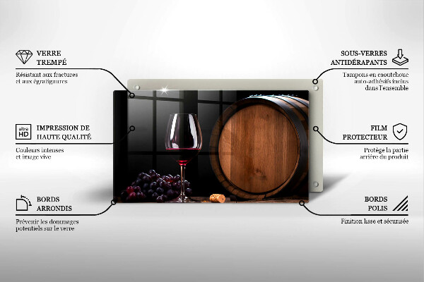 Skärbräda i härdat glas Vinfatsglas