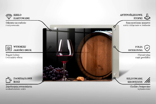 Skärbräda i härdat glas Vinfatsglas