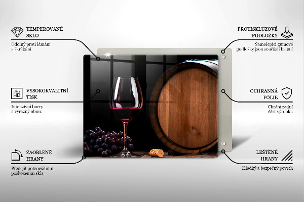 Skärbräda i härdat glas Vinfatsglas