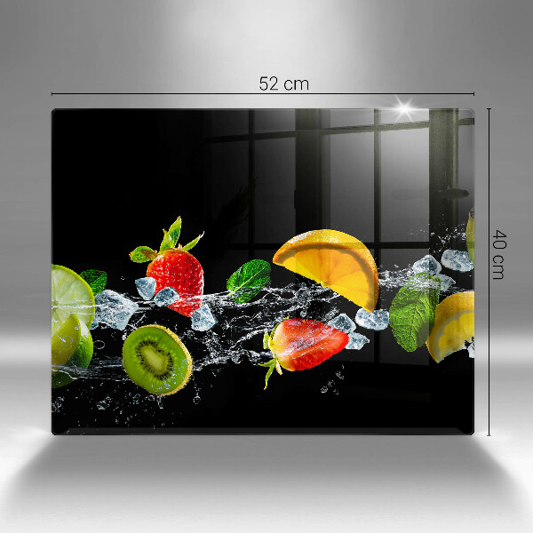 Skärbräda i härdat glas Frukt i vatten