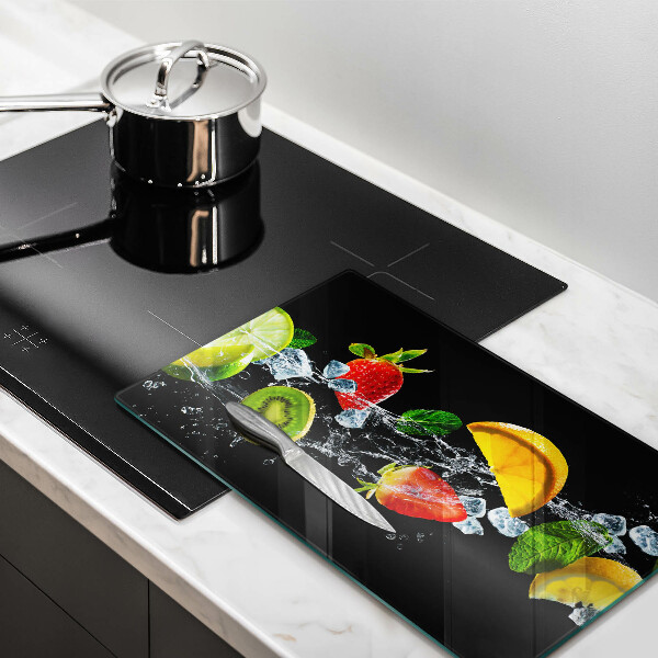 Skärbräda i härdat glas Frukt i vatten