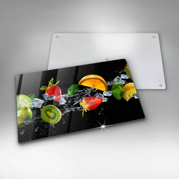 Skärbräda i härdat glas Frukt i vatten