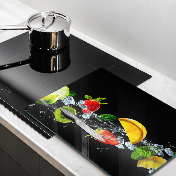 Skärbräda i härdat glas Frukt i vatten