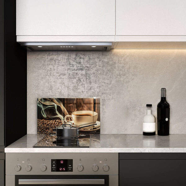 Skärbräda i härdat glas Kopp och kaffebönor