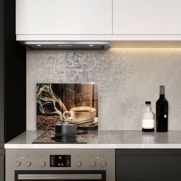 Skärbräda i härdat glas Kopp och kaffebönor