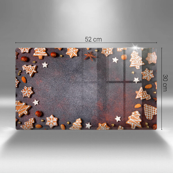 Skärbräda i härdat glas Jul pepparkakor