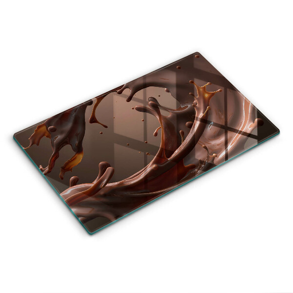 Skärbräda i härdat glas Flytande choklad