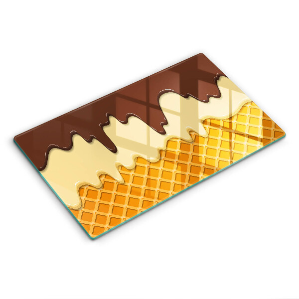 Skärbräda i härdat glas Glasstrut illustration